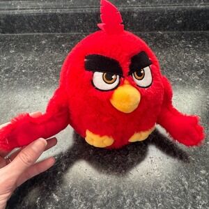 Angry Birds 2 The Movie 6" Plush Red Bird Fuzzy Round 2019 Rovio